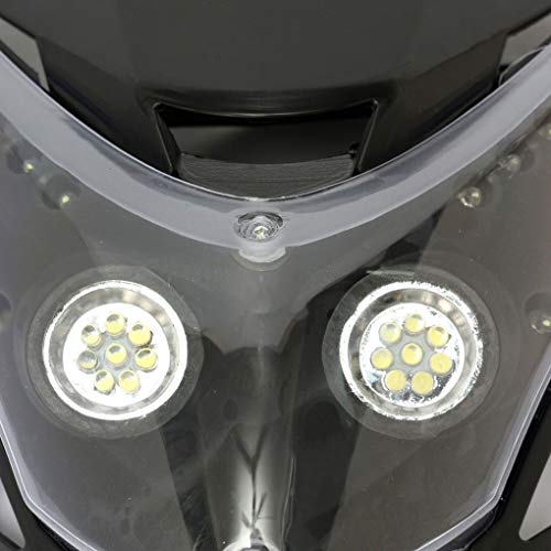 Miaomiaogo 12V Universal Motorcycle Headlights LED Dirtbike Motorcycle LED Headlight Fairing Light Replacement