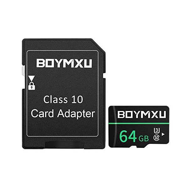 BOYMXU TF Speicherkarte 64 GB, Speed TF Karte mit Adapter, U3 Speicherkarte bis zu 90 MB/s, High Speed Speicherkarte…