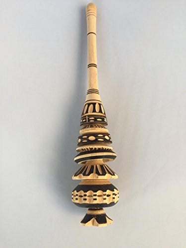 MEXIMART's Deluxe WOODEN WHISK STIRRER, MOLINILLO MEXICAN CHOCOLATE COCOA Natural Wood - Thumbnail 4