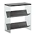 Convenience Concepts SoHo Bookcase, Weathered Gray / Glass