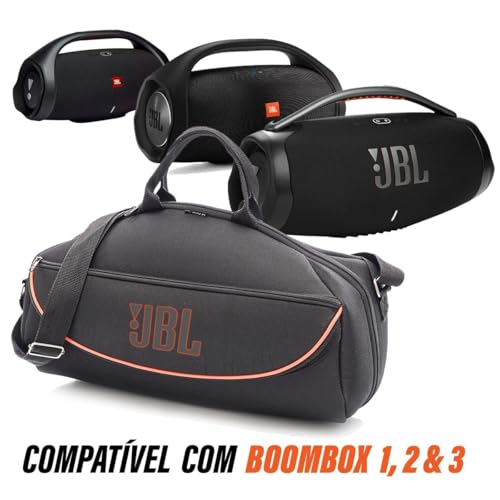 Bolsa Case Capa Bag Triboshop para Boombox 3 2 1 Com Bolso Alça Resistente - Resistente a Agua, Acolchoado Premium