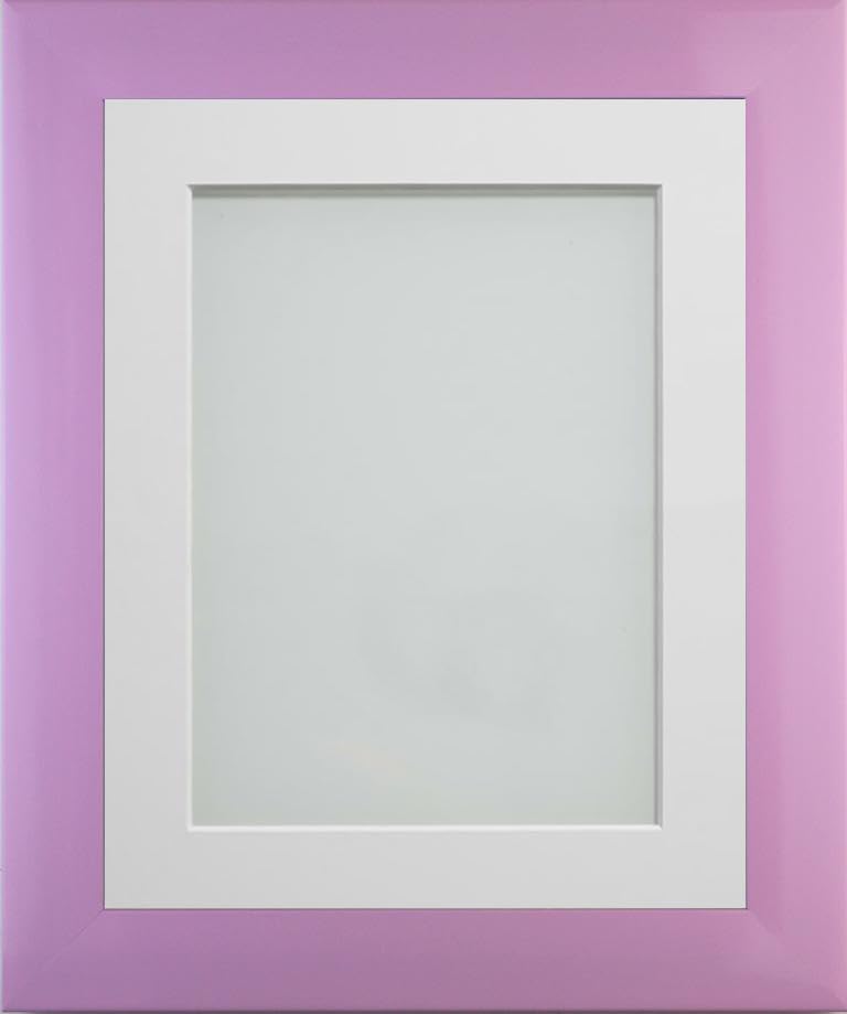 Frame Company Candy Range Peony Picture Photo Frames with White Mount, 9x7 for 7x5 *Choice of Sizes and Colours* Fitted with Real Glass