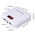 Power Bank Compact Small 3x3” with Big Capacity 10,000mAh by FREEWISE, Powers Bluetooth Speakers, Smart Phone. Ultra Portable, 2 USB Output Ports, Small Light, Suede Surface (White)
