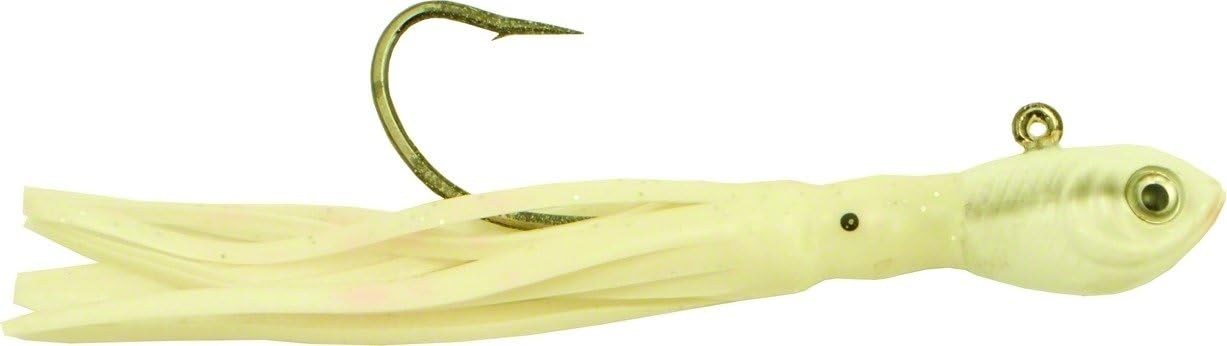 SPRO Fishing SSTJW-3/4 Squid tail Jig Fishing lures, White, 3/4 oz