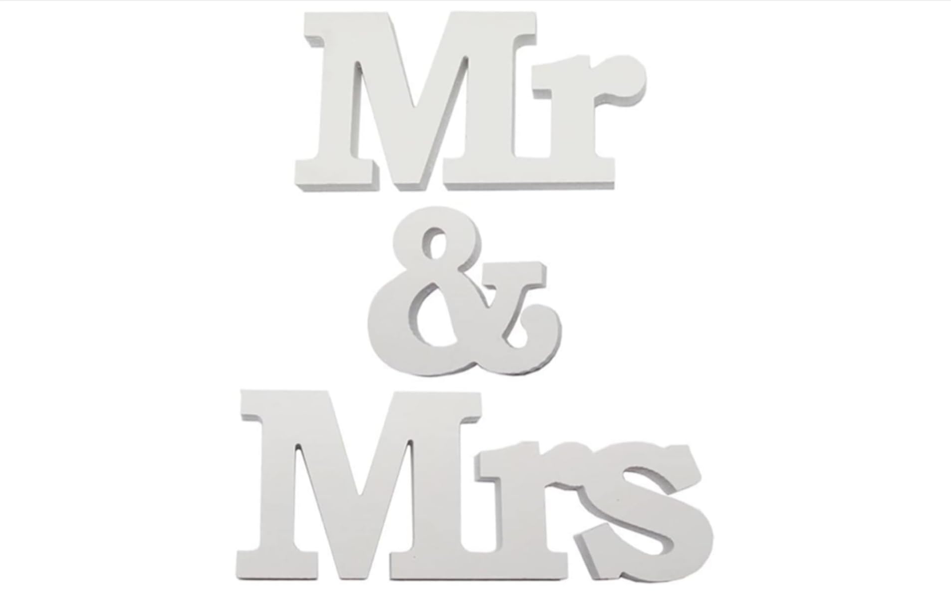 Mr & Mrs Signs, Wooden Decoration Wedding, Table Decoration, Reception Decoration, Table Bride and Groom, White, Gift, Decor Wooden Letters, Party, Wedding Decoration, Photo Props, Bridal Table, Bride