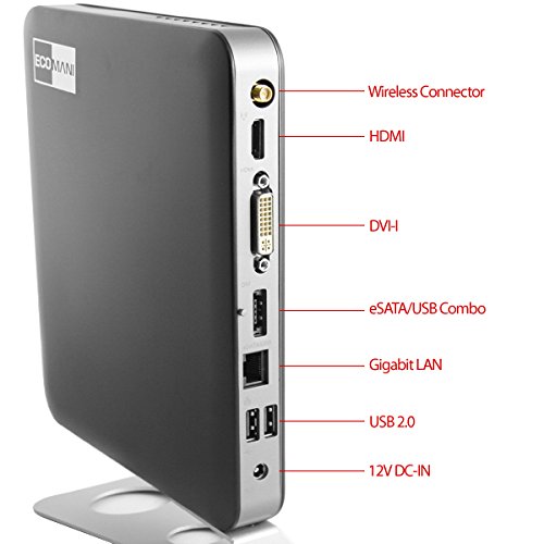 Jetway JBC600 Intel Atom NVIDIA ION MIni-Top Barebone PC,VESA,HBJC600C99F-352W-B