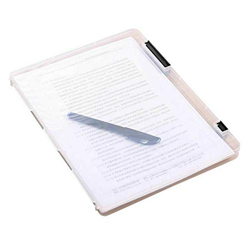 A4 File Storage Box, 1 Pcs Multi-Purpose Organiser Slim Transparent Box (Black)