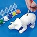 AMAV Toys 3D Painting-Dinosaurs Arts & Crafts for Kids Age 4+. 6 Colors to Paint with for Dinosaur Lovers & A Perfect Artistic Activity. Ideal Gift