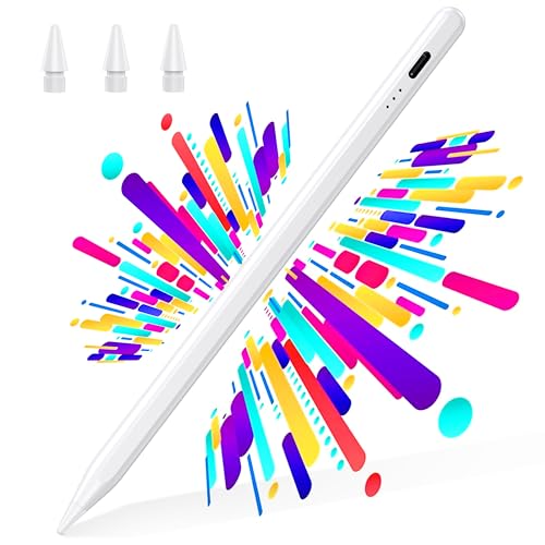 Lápiz para iPad 2018-2026 - Carga Rápida, Detección de Inclinación, Rechazo de Palma-Stylus Pencil para Apple Pencil con iPad 11/10/9/8/7/6/A16, Pro M5/3/4/5/6/M4, Air M4/3/4/5/M2/M3, Mini 5/6