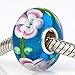 Lampwork Murano Glass Charm 925 Sterling Silver Core Fits European Charm Bracelet