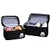 LUXINYU Insulated Lunch Box Bento Bag Thermal Cooler for Office/School/Picnic, Set of 2, Black