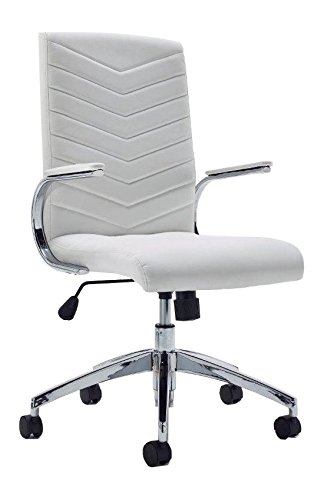 Office Hippo White Desk Chair, Leather: Amazon.co.uk ...