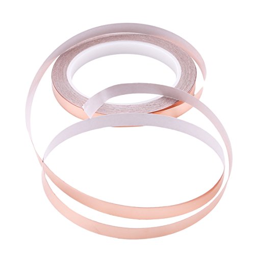 Rurah Pack Copper Foil Tape with Conductive Applicable to All Types of Transformers, Mobile Phones, Computers, PDA, PDP, LED displays, notebooks,10mm - Thumbnail 2