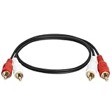 Cmple - RCA Stereo Audio Cable 2 Male to 2 Male Gold-Plated - 1.5 Feet