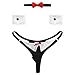 MSemis Sexy Men's Butler Lingerie Tuxedo Bow Tie Bikini Briefs Gentleman Costume Outfits Black Medium (Waistline 28