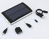 30000mAh Dual USB Solar Panel Power Bank External Battery Charger for iPhone HTC (Black)