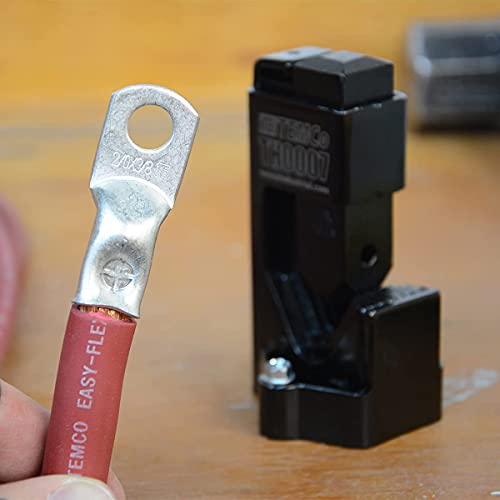 TEMCo Hammer Lug Crimper Tool V2 with holes for bench mounting (Crimps