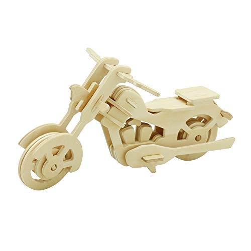 Georgie Porgy 3D Wooden Puzzle Motorbike Model Woodcraft Construction kit Kids Toys age 5+ (JP260 Moterbike 34pcs) — image 1