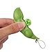 Airisland Mental Calming Quiet Hand Squeeze Fidget Toys Squeeze-a-Bean Soybean Stress Relieving Mugen Edamame Keychain Keyring Mobile Chain Puchi Puti Toy 3PCS (Facial Expressions as Shown)