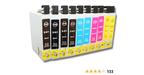 vhbw 10 x Cartucho de Tinta Compatible con EPSON-Stylus D68 D88 D88 Plus /  DX3800 DX3850 DX4200 DX4250 DX4800 DX4850 : Amazon.es: Informática