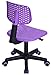 FurnitureR Kids Low-Back Adjustable Computer Seat Office Desk Task Swivel Armless Children Study Chair, Purple