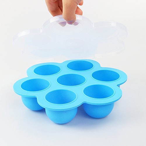 JER Silicone Moules à oeuf Dispositif Ustensiles de Cuisine pour pot instantané 5,6,8 qt Contenants de stockage de moules réutilisables Aliments pour bébés faits maison - Légumes, purées de fruits