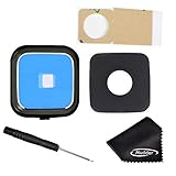 Mudder Back Rear Camera Lens Cover Ring Replacement + Adhesive + Screwdriver + Cleaning Cloth for Samsung Galaxy Note 4 N910 N910A, N910V, N910T, N910P, N910R4 (Black)