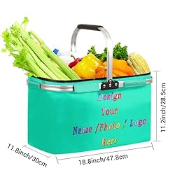 Customized Market Basket Collapsible Large Reusable