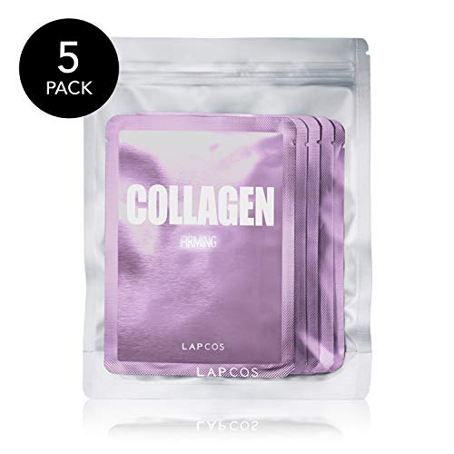 LAPCOS Collagen Sheet Mask, Daily Face Mask with Collagen Peptides for Wrinkles and Dark Spots, Kore - //medicalbooks.filipinodoctors.org
