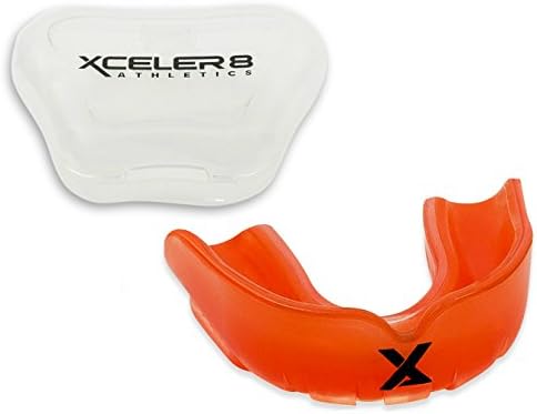 XCELER8 Athletics Youth Mouth Guard for Sports Custom Fit, Chew Resistant Protection Mouthguard for Football, Boxing, MMA, Hockey, Lacrosse & More | Comes with Vented Case
