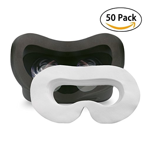 UPC 763230689338, T&amp;B Disposable Oculus Rift CV1 VR Mask Hygiene White Replaceable Blinder Replacement Accessories for Oculus Rift Virtual Reality Headset 50 Pc