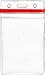 KEYLION Waterproof PVC ID Card Badge Holder with Red Tight Zipper, Clear, Vertical Style, Pack of 10