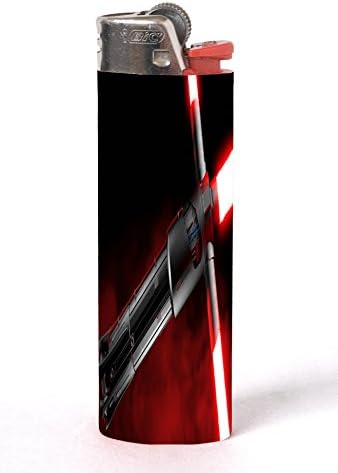 Red Blade 2 PACK Vinyl Decal Wrap Skin Stickers for Bic Lighters by Demon Decal