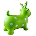 AppleRound Green Reindeer Bouncer with Hand Pump, Inflatable Space Hopper, Ride-on Bouncy Animal