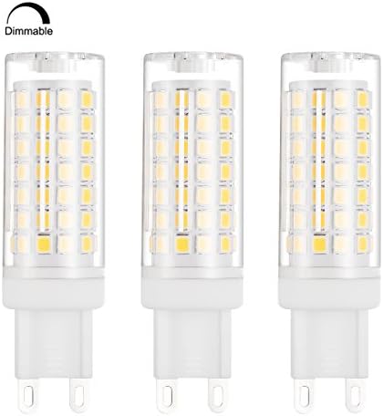 Bogao G9 Base 88 - SMD 2835 8W LED Light Bulb, 600-700LM, Equivalent to 70W Halogen Lamp Replacement, AC 110V-130V, 360 Omni-direction Beam Angle, Dimmable 3000K (3 Pack warm White)
