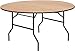Flash Furniture 60'' Round Wood Folding Banquet Table with Clear Coated Finished Top