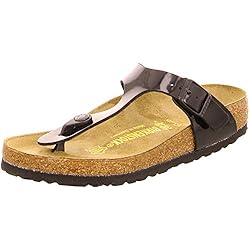 Birkenstock Men's Gizeh Patent Black Birko Flor
