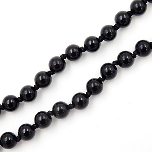 Mala Beads Bracelet, Buddhist Prayer Beads bracelet,hand knotted mala bracelet (Onyx)