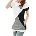 Allegra K Women Boat Neck Batwing Sleeves Color Block Tunic Top
