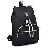 ZYSUN Fashion Travel School Backpacks LightWeight Bag for College Girls Womens(604,black)