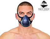 Sky Tree Fitness Hypoxic Mask - High Altitude Resistance Mask - Includes Free Carrying Case (Black, Small)