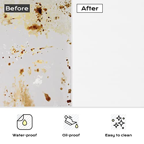 Chepula Disposable White Tablecloth, Waterproof Birthday Tablecloths, Rectangular, Suitable for Wedding, Party, Children’s Birthday, Christmas, 137 x 274 cm, White, Pack of 4