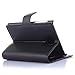 BlackBerry Passport Q30 Case, [LuckQR] Premium Luxury Leather Wallet Case, Folding Kickstand, Folio Design with Card & Cash Slot, Full Body Protective Cover Case for BlackBerry Passport Q30 - Black