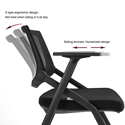 [2 Pack] Stackable Conference Room Chairs with Wheels and Paddle