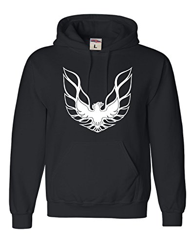 X-Large Black Adult Pontiac Firebird Logo GTA Trans-Am Retro Sweatshirt Hoodie