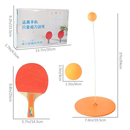 image for Volwco Table Tennis Trainer Elastic Shaft,Portable Table Tennis Set wi