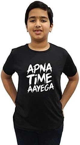 ROWDY YANKEE APNA TIME AYEGA Lycra Cotton Tshirt for Boys