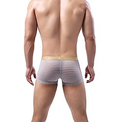 Laxier 2 Pack of Men Boxer Briefs Transparent