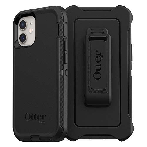 OtterBox Defender Case for iPhone 12 mini, Shockproof, Drop Proof, Ultra-Rugged, Protective Case, 4x Tested to Military Standard, Black, No Retail Packaging