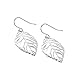Humble Chic Women's Leaf Earrings Silver-Tone Lightweight Delicate Cutout Drops, Silver-Tone
